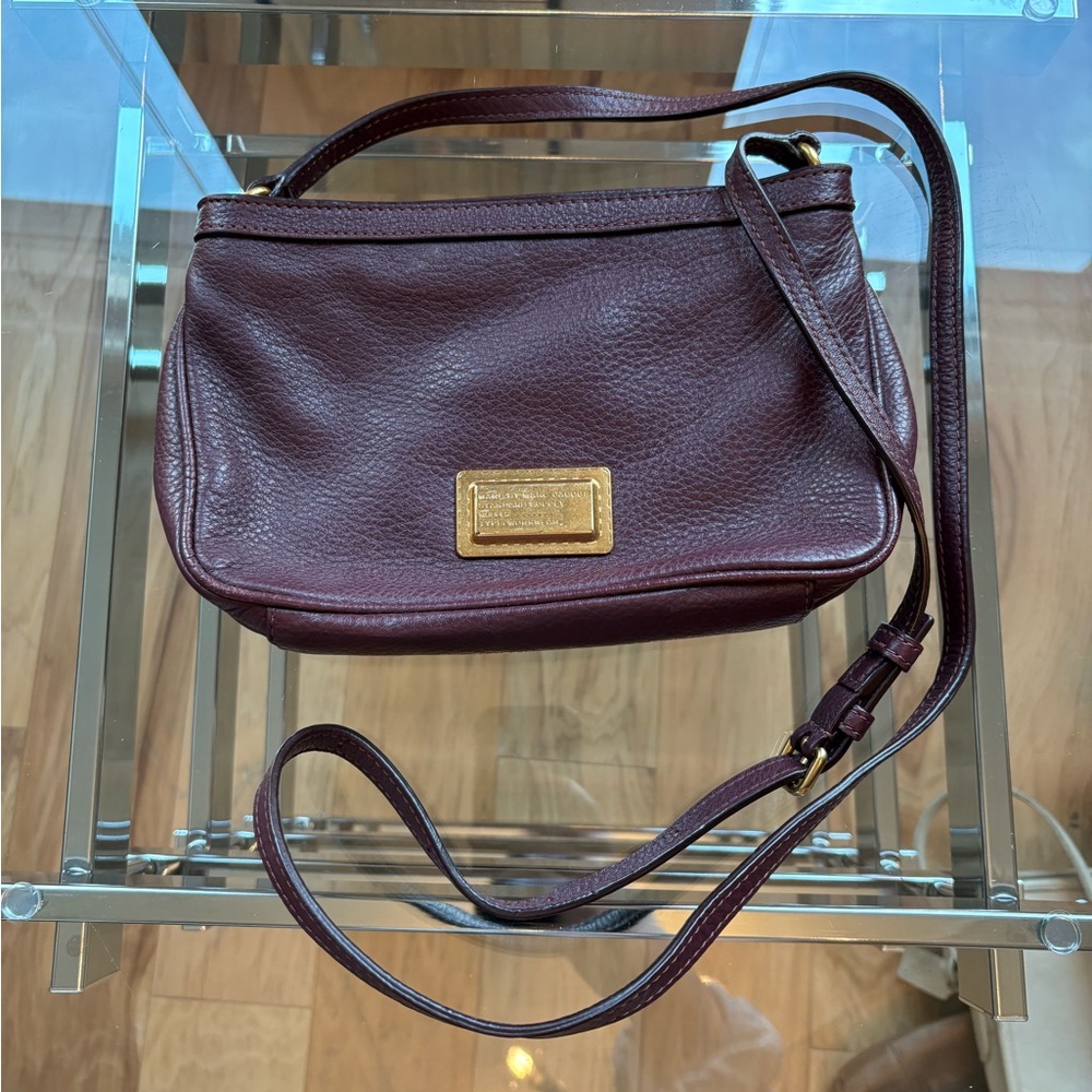 Marc by Marc Jacobs Burgundy Leather Shoulder Bag Crossbody — Pre-loved